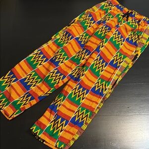 Yevu Ghana Vibrant Multicolor Patterned Pants Unisex